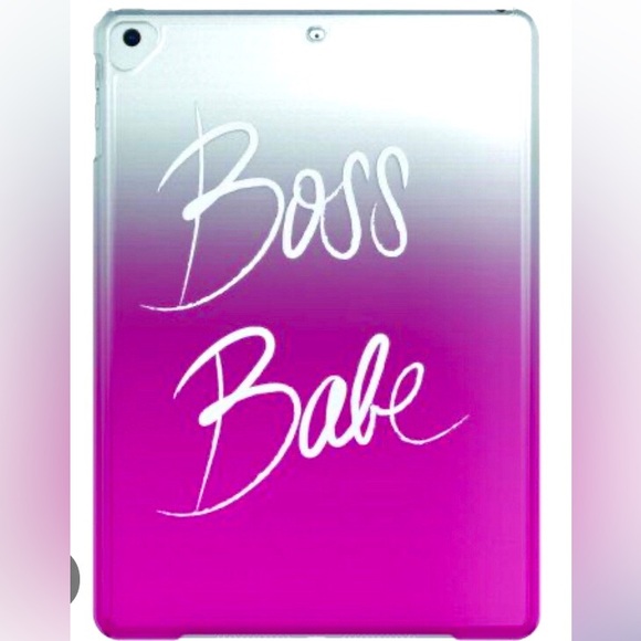 NIB iPad “ Boss Babe “ Snap-on Case for 9.7” iPads / Tablets  Pink Ombre - Picture 4 of 8